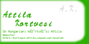 attila kortvesi business card